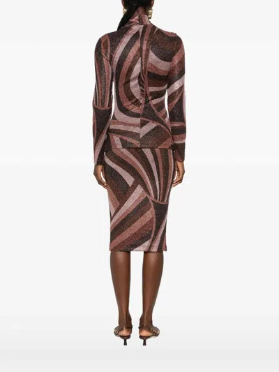Pucci Top Collar Iride In Brown