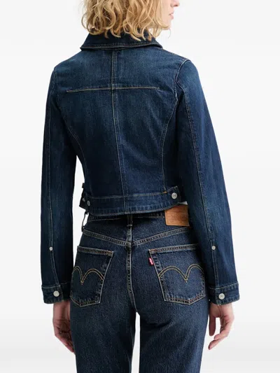 Levi's Collared Zip Jacket In Blue