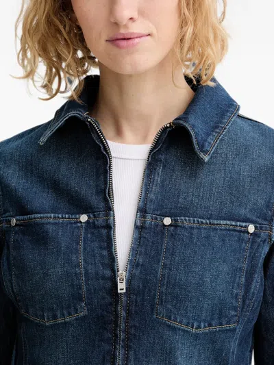 Levi's Collared Zip Jacket In Blue