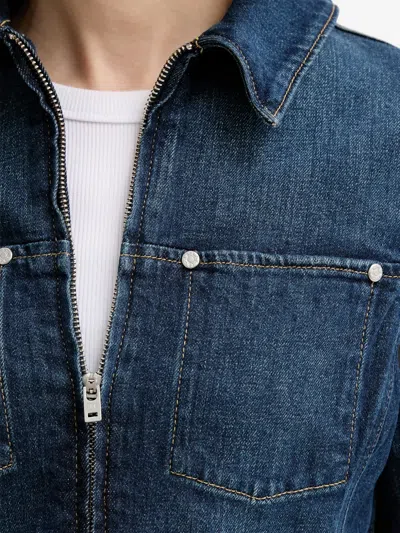 Levi's Collared Zip Jacket In Blue