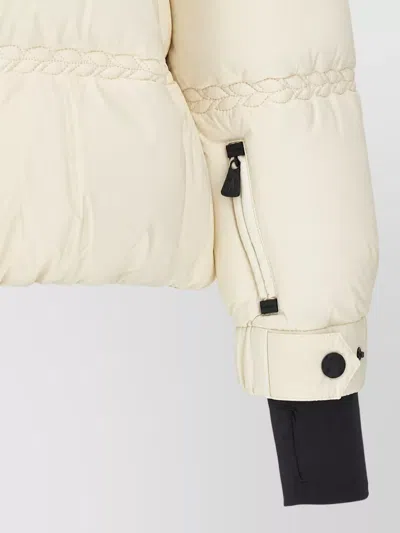 Moncler Down Quilted Jacket In Neutral