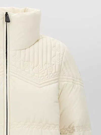 Moncler Down Quilted Jacket In Neutral