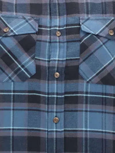 Deperlu Check-pattern Flannel Shirt In Blue