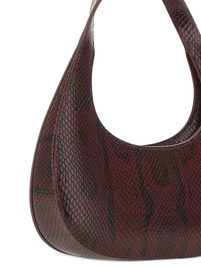 Coperni Loop Swipe Python-print Tote Bag In Burgundy