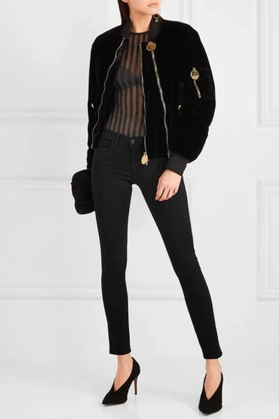 Shop L Agence The Chantal Low-rise Skinny Jeans