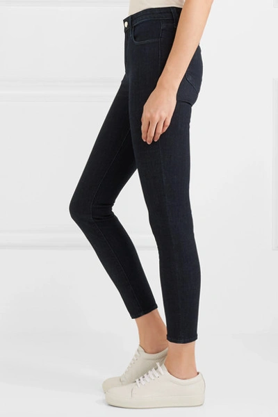 Shop L Agence The Margot Cropped High-rise Skinny Jeans