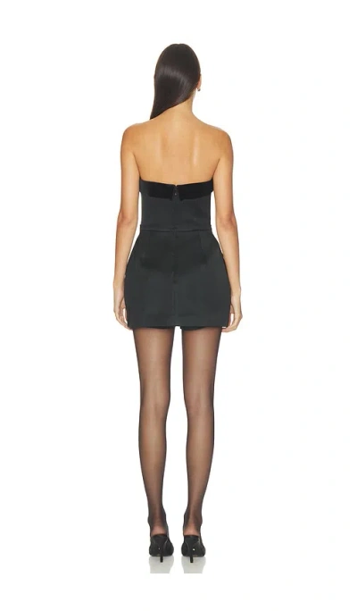 Amanda Uprichard Avalee Skort Romper In Black