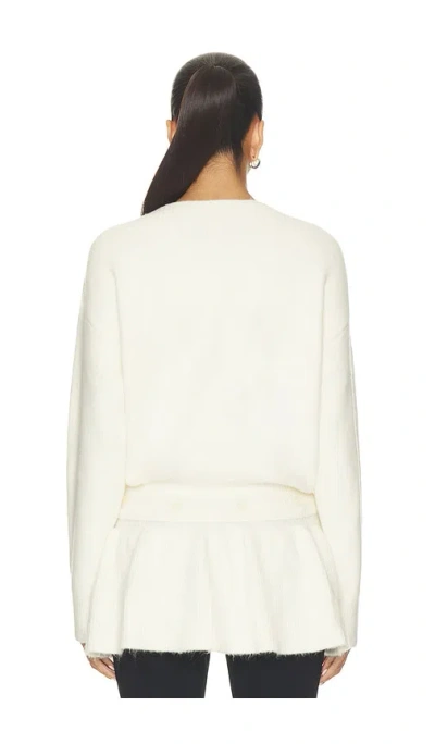 Source Unknown Corinth Peplum Sweater In White