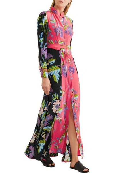 Shop Diane Von Furstenberg Floral-print Silk Crepe De Chine Maxi Dress