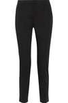 Prada Stretch-cotton Gabardine Slim-leg Pants In Black