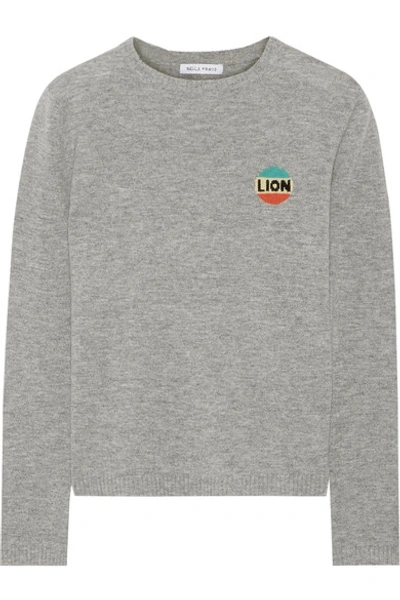 Bella Freud Lion Intarsia Wool And Cashmere-blend Sweater