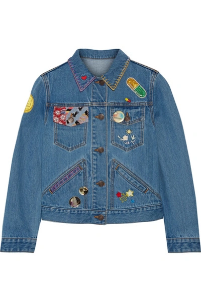 Shop Marc Jacobs Embellished Denim Jacket