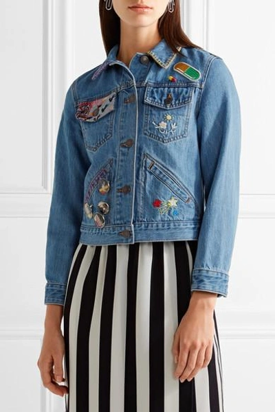 Shop Marc Jacobs Embellished Denim Jacket