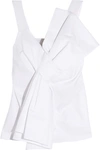 VICTORIA VICTORIA BECKHAM Knotted cotton and silk-blend crepe top