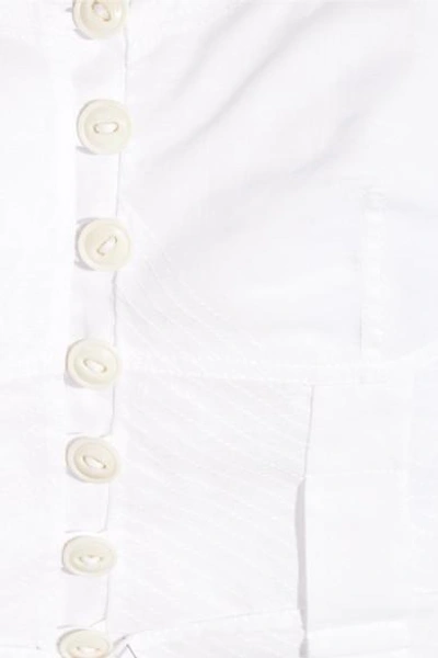 Shop Chloé Cropped Cotton-voile Top