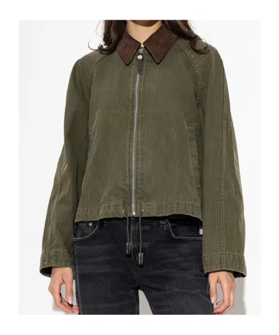 Tory Burch Denim Bomber Jacket In Multi