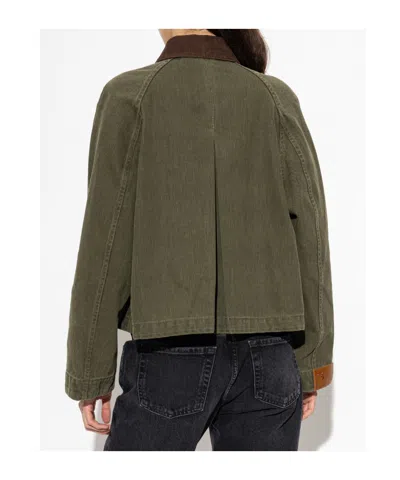 Tory Burch Denim Bomber Jacket In Multi