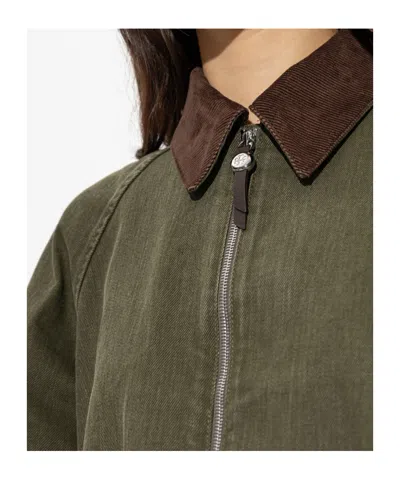 Tory Burch Denim Bomber Jacket In Multi