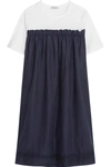 CLU Silk-blend and cotton-jersey mini dress