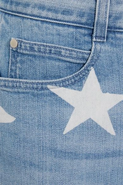 Shop Stella Mccartney The Skinny Printed Boyfriend Jeans In Light Denim