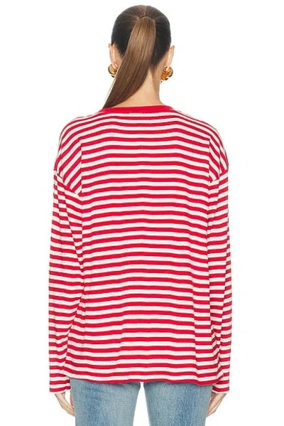 Bode Rib Stripe Horseshoe Long Sleeve Tee In Multi