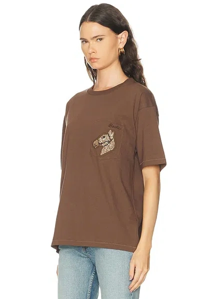 Bode Sequin Pony Tee In Brown