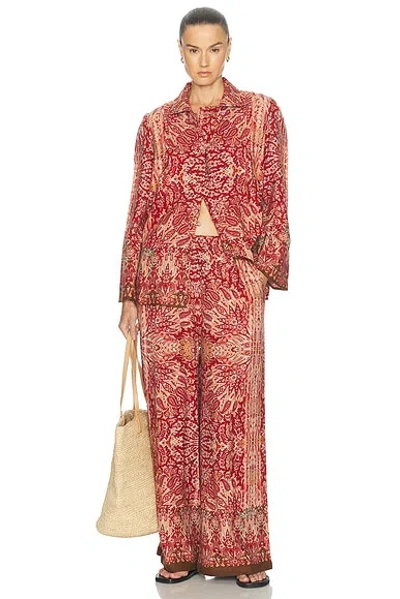 Bode Arrowleaf Blouse In Red