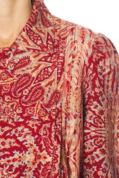 Bode Arrowleaf Blouse In Red