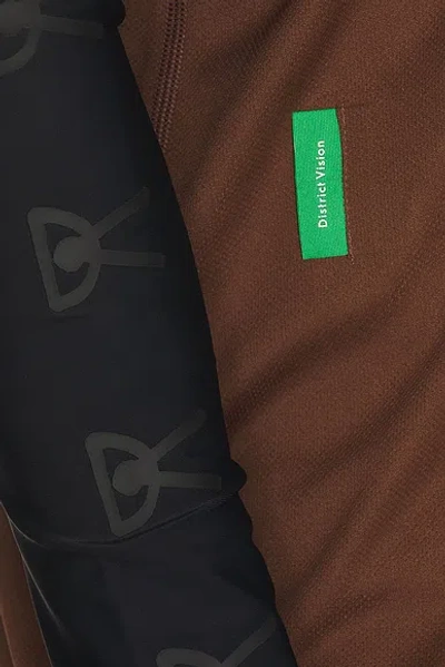 District Vision Compression Boxy Training Tee In Brown