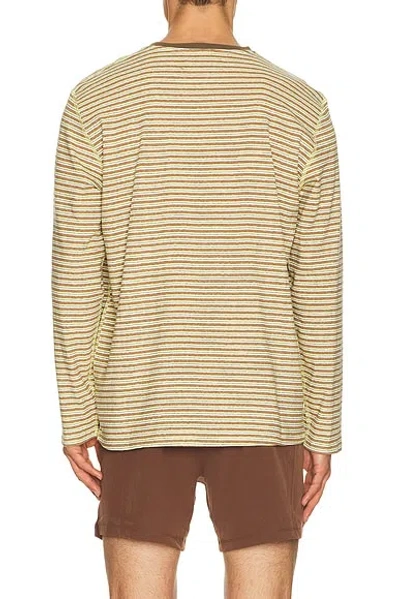 District Vision Long Sleeve Stripe Tee In Multi
