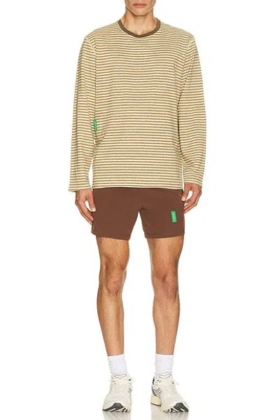 District Vision Long Sleeve Stripe Tee In Multi