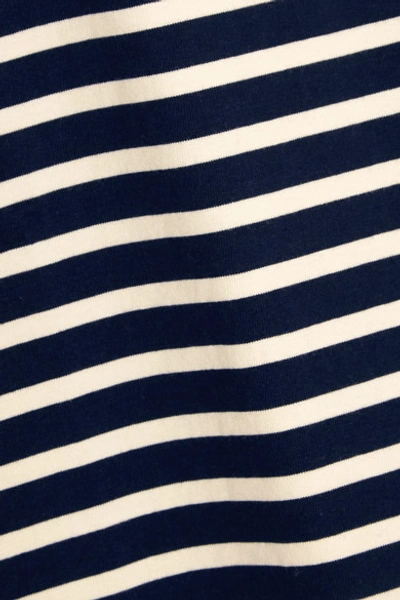 Shop M.i.h. Jeans Mariniere Striped Cotton-jersey Top In Navy
