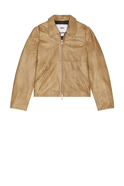 Won Hundred Dutton Leather Jacket In Multi