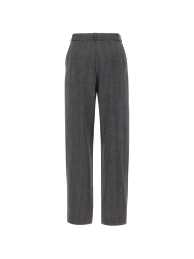 Coperni Herringbone-pattern Trousers In Gray