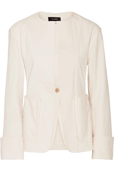 Isabel Marant Woman Honey Stretch Cotton-blend Jacket Ecru