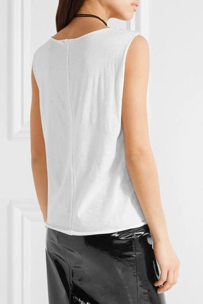 Shop R13 Nothing Sacred Printed Cotton And Cashmere-blend Jersey Tank
