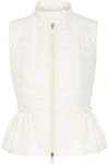 MONCLER MONCLER - VALENSOLE PANELED QUILTED COTTON AND BRODERIE ANGLAISE DOWN GILET - OFF-WHITE