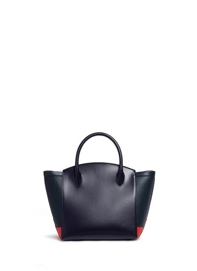 Shop Sacai Two-way Colourblock Leather Tote