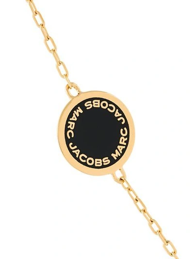 Shop Marc Jacobs Logo Disk Bracelet - Black
