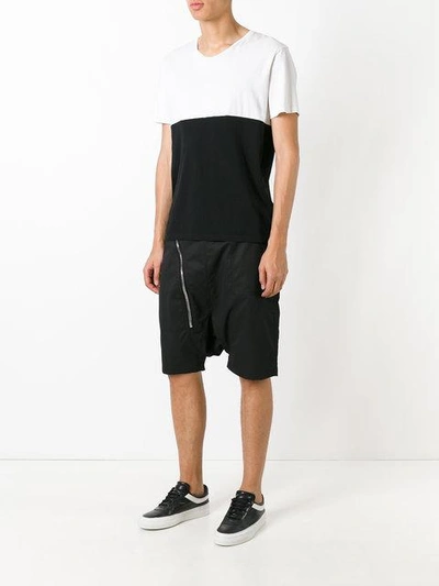 Shop Rick Owens Drkshdw Drop Crotch Zip Shorts In Black