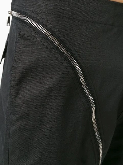 Shop Rick Owens Drkshdw Drop Crotch Zip Shorts In Black
