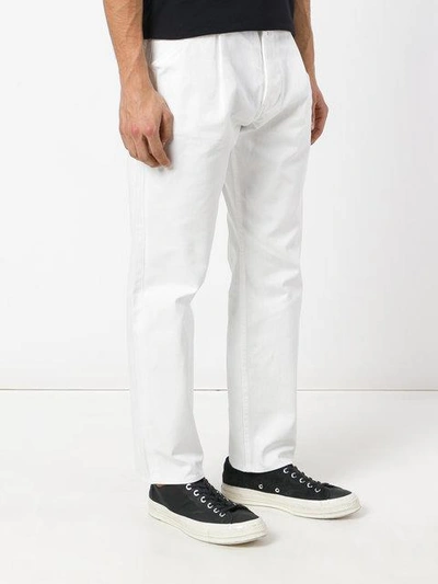 Shop Ganryu Regular Trousers In White