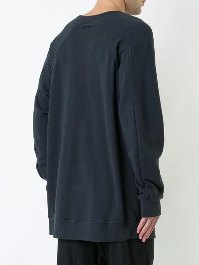 Shop Ann Demeulemeester Zipped Sleeve Sweatshirt In Grey