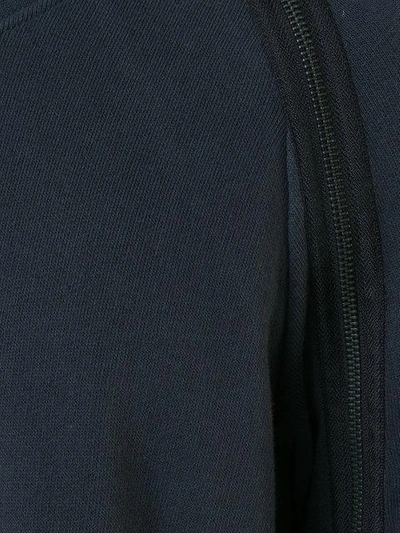 Shop Ann Demeulemeester Zipped Sleeve Sweatshirt In Grey