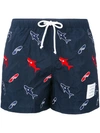 THOM BROWNE shark print swim shorts,MACHINEWASH