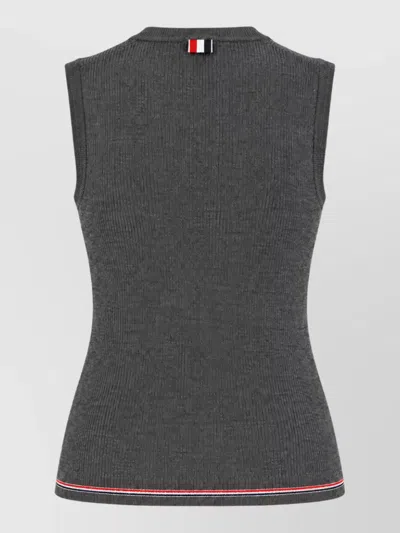 Thom Browne Wool T-shirt In Black