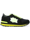 ATLANTIC STARS neon star patch trainers,POLYESTER100%