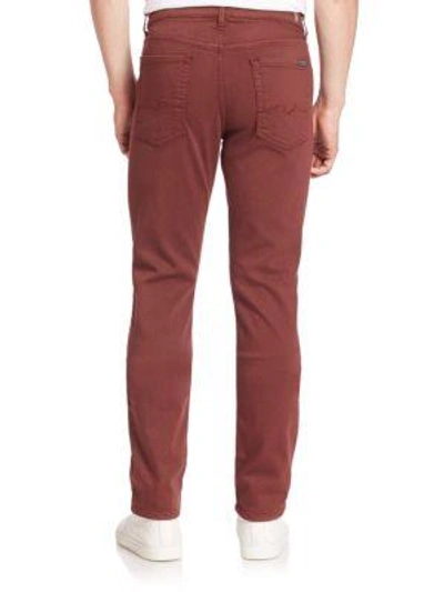 Shop 7 For All Mankind Slimmy Slim Fit Pants In Navy