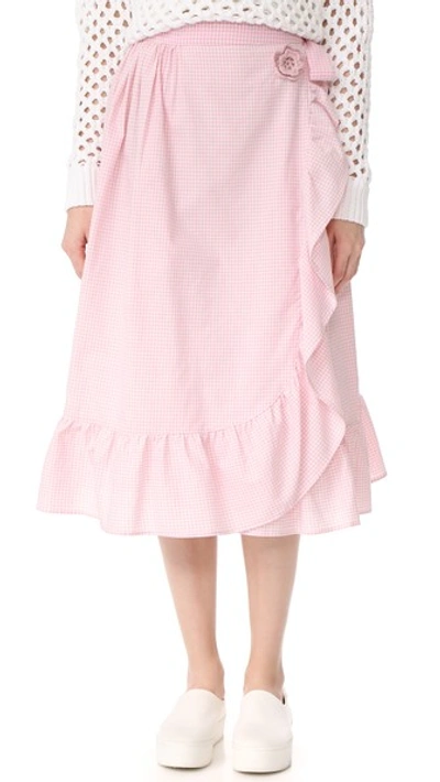 Michaela Buerger Ruffled Skirt In Light Pink