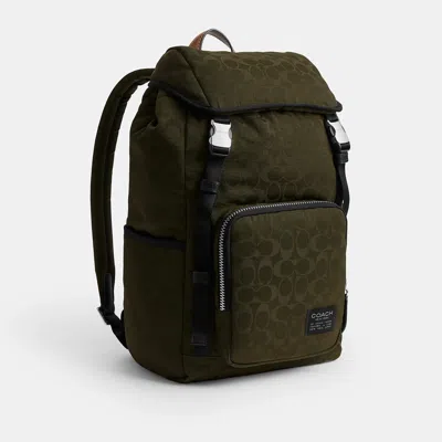 Coach Outlet Logan Backpack In Dark Moss